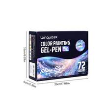 languo 72 Colours Flash Effects Colour Gel Pens Set, 1.0mm Nibs, Stackable Colours, Even Ink, Beautiful Gift Box Packaging, Suitable For Painting, Doodling, Note-Taking, Student Painting, DIY Handicrafts, Back-To-School Use
