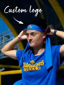1pc Customizable Adjustable Headband With Tie-Back, Can Customize Logo Or Text, Suitable For Running, Cycling, Soccer, Football, Various Activities And Charity Events