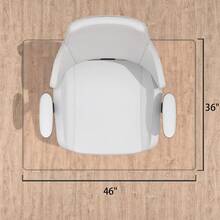 90*115cm Tempered Glass Chair Mat for Carpet, Office/Home, Clear Computer Floor Mat with 4 Anti-Slip Pads - 90*115 cm - Ver 4