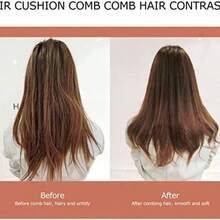 Cepillo para el cabello con cojn de aire, reduce el encrespamiento, mini cepillo para desenredar el cabello, herramienta para peinar el cabello, peine para peinar, restaurar el brillo(Verde oscuro) - como se muestra en la figura - Ver 9