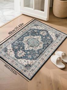 1pc Vintage Distressed Persian Style Rug, Red Bohemian Moroccan Comfortable Polyester, Pink Rug Rectangular Easy Care Washable Area Carpet, Suitable For Living Room, Hallway, Bedside, Sitting Room, Bedroom, Home Decor - Multicolor - View 31