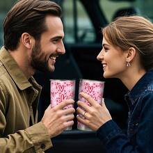 1pc 20oz Mother's Day Valentine's Day Tumbler With Straw, Double-Layer Insulation, Heat Preservation And Cold Preservation Car Cup, Travel Mug Coffee Mugs, Cup, Best Mother's Day, Father's Day, Birthday Gifts, Gifts For Mom From Daughter Son - 白色 - 查看 4