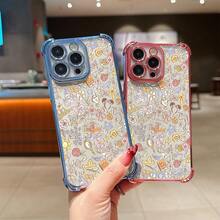 Disney Floral Mickey Mouse Patterned Phone Case With Fairy Tale Elements And Whimsical Designs. Compatible With IPhone 17, 16, 15, 14, 13, 12, And 11 Pro Models. Made Of TPU With Shockproof Protection. Ideal Gift For Family, Friends, Birthdays, Spring Festival, Holidays, Boyfriends, Girlfriends, And Valentine's Day. - 粉色 - 查看 9