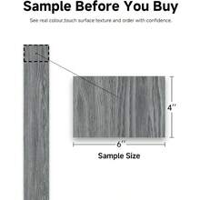 Peel And Stick Vinyl Flooring Plank 1 Piece, 4 Inchx6 Inch Self Adhesive Flooring Installation - Mẫu + Màu xám nhạt - Xem 3