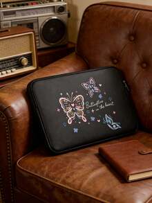 Butterfly Printed Computer Bag Laptop Bag, Classroom Bag, Teacher Bag, Classroom Bag, School Back Bag, Tablet, School Supplies, Laptop Cover, Laptop Sleeve, Laptop Bag & Case, School Essentials, Valentine,Birthday Gift, Holiday Gift - Multicolor - View 6