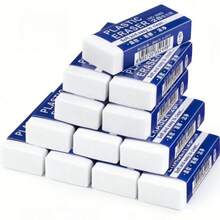 18pcs/Pack Minimalist White Erasers, Exam-Use Erasers That Cleanly Remove Pencil Marks Without Leaving Traces, Creative Stationery, Office Gifts