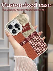 1 chiếc ốp lưng điện thoại tùy chỉnh toàn màn hình, chất liệu giả da, ống kính khẩu độ lớn, bảo vệ điện thoại tương thích với Apple 16 15 14 13 12 11 Pro Max - trắng - Xem 6