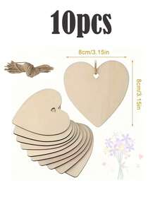 20 Stücke unfertige Holz-Herzform DIY Maldekorationen, kleine Herz Deko geeignet für DIY Malerei, Hochzeit, Hausparty, Feiertags-Anhänger, Hängedekoration, Oster-Frühlingsparty, Bauernhaus Gartendekoration, Heim-Themenparty, Geschenkanhänger - Verschiedenfarbig - Übersicht 11