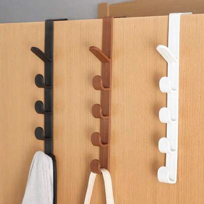 Ganchos para colgar sobre la puerta, ganchos de metal para la puerta, estantería de almacenamiento sobre la puerta, perchero para colgar sobre la puerta, toallero para el baño, ropa, sombrero, baño, perchero para colgar en el armario, ganchos para mochilas y bolsos