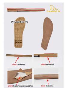 Dép xăng đan nữ màu đen phối màu tương phản, dép lê nữ màu trắng, dép xăng đan đế bằng nữ màu nâu, dép xăng đan và dép lê nữ phối màu đen trắng tương phản. - màu đen - Xem 4