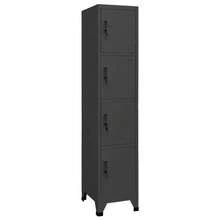 vidaXL Armoire à casiers Anthracite 38x45x180 cm Acier - Gris - Voir 1