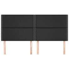 vidaXL Tête de lit preto 180x5x118/128 cm Similicuir - Preto - Ver 3