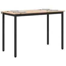 vidaXL Table de salle à manger / Table de repas Naturel - Tabac - Voir 3