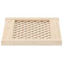 vidaXL Portes d'armoires en treillis 2 pcs 49,5x39,5 cm broche solide - Tabac - Voir 4