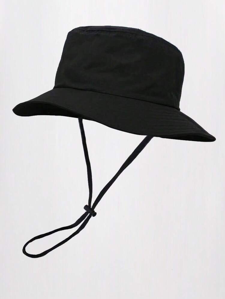 1 st unisex enfärgad hinkhatt med dragsko, utomhusresor vandring casual lätt modern sport solhatt, lämplig för alla åldrar, sommar solskydd - MianDi - Visa 16