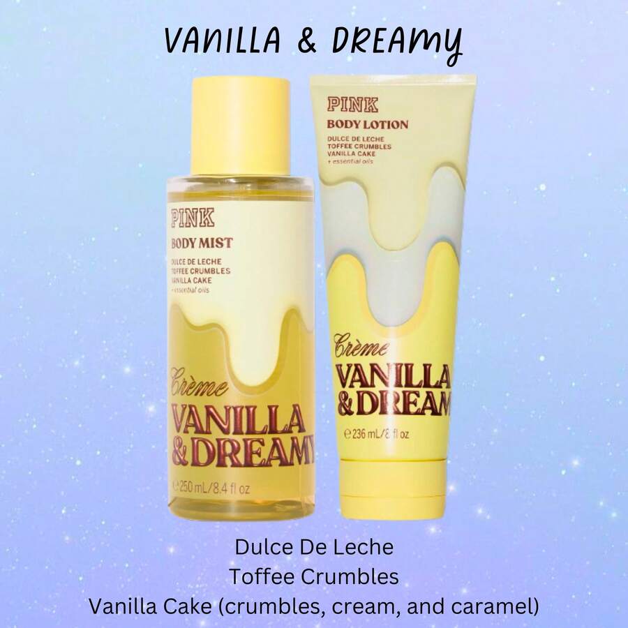 Victoria's Secret Victoria's Secret VS Body Mist Fine Fragrances Body Mist Lotion Set - Biscotti Delight Vanilla Dreamy - 香草與夢幻 - 查看 1