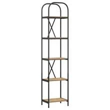 vidaXL Étagère Chêne artisanal 40 x 30 x 183 cm Bois d'ingénierie - Tabac - Voir 2