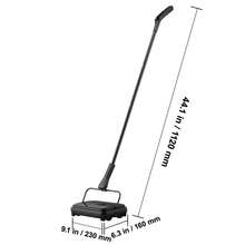 Manual Carpet Sweeper Hand Push Sweeper With 300ml Dustbin Combination Of Household Broom And Dustpan For Home Office Carpets Pet Hair Dust - Black - View 10