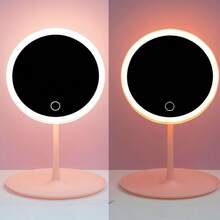 Gương trang điểm có đèn sạc, 3 chế độ chiếu sáng, xoay 90°, điều chỉnh độ sáng bằng cảm ứng, gương trang điểm du lịch di động có đèn, quà tặng cho bé gái, gia đình, sinh nhật bạn gái. - Nhiều màu - Xem 3