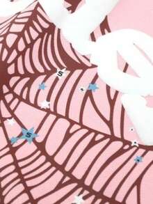 Autumn/Winter Clothing: Street-Style Hip-Hop Style Foam Spider Web Hooded Sweatshirt, Fashionable Sporty Hoodie. - 粉色 - 查看 3