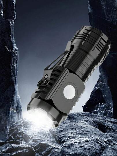 1pc LED High Intensity Rechargeable Flashlight, Multi-Function Long Range, Portable Super Bright Home Use Mini Compact Penlight With Side Lamp, Suitable For Cycling, Night Path, Emergency, Outdoor, Home, Patrol