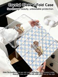 Etui na iPada z motywem jamnika, kokardką i wzorem wiśni, odpowiednie do iPada Air 4/5 (10,9 cala), iPada 7/8/9 (10,2 cala) z gniazdem na Apple Pencil, pasuje również do Tab S6 (10,4 cala), Tab A7 Lite (8,7 cala), skórzane etui ochronne, idealne na powrót do szkoły, Walentynki i prezenty noworoczne - Wielokolorowe - Zobacz 4