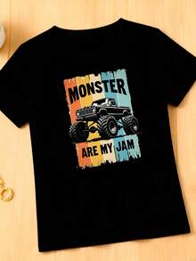 Los monster trucks son mi mermelada - Camiseta unisex vintage retro de regalo de monster trucks - Negro 3 - Ver 2
