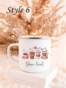 1个350毫升个性化陶瓷马克杯，搪瓷杯，可定制姓名，DIY水杯，适用于果汁、牛奶、冰咖啡 - 送给朋友、父母、同学的礼物，节日装饰，易于清洁，精致，高品质，可定制，个性化，独特，是送给她、男朋友、女朋友、爸爸、妈妈、家人、朋友、儿子、女儿、学生的理想礼物 - 彩色 - 查看 13