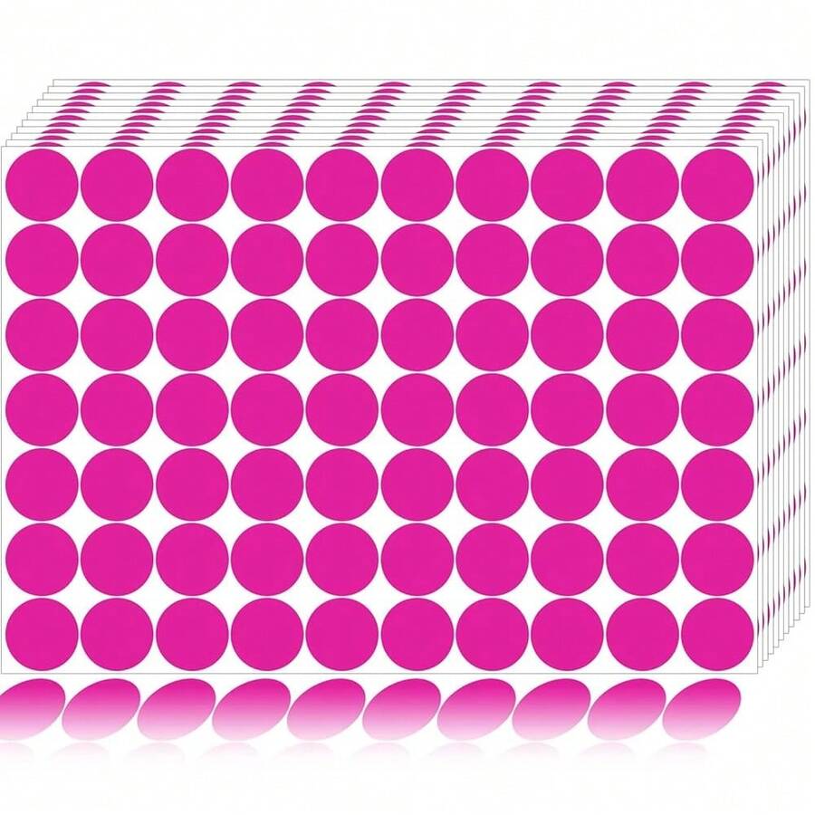 1400 PCS Dot Stickers Pink 3/4 Inch Round Color Coding Labels Polka Circle Dot Label Sticker For Office,Classroom,Papers Etc - 粉紅色/1400個 - 查看 1