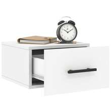 vidaXL Comodino murale bianco 35x35x20 cm - Bianco - Visualizzare 4
