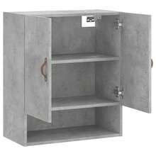 vidaXL Armadio murale grigio cemento 60x31x70 cm ingegneria del legno - Grigio - Visualizzare 6
