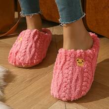 Women's Fluffy Warm Thick Indoor House Slippers For Winter - Pink - View 4