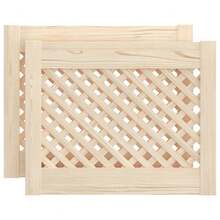 vidaXL Portes d'armoires en treillis 2 pcs 49,5x39,5 cm broche solide - Tabac - Voir 2
