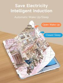 Kingsung Ốp bảo vệ máy tính bảng họa tiết quán cà phê hoa anh đào, phù hợp với Kindle 9.7/10.2/10.5/10.9/12.9/Pro 11 (thế hệ thứ 10), Kindle Paperwhite (thế hệ thứ 12, model 2024), Kindle (thế hệ thứ 11, model 2022), thiết kế chống rơi, chân đế thông minh/chức năng tự động bật/tắt màn hình. - Nhiều màu - Xem 5