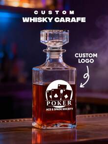 1pc/Set Custom Logo Whiskey Glass, Custom Glass, Custom Photo Whiskey Tumbler Glass,Glassware With Photo, Custom Gift, Personalized Photo Whiskey Set, Personalized Whiskey Glassware, Whiskey Tumbler With Photo, Whiskey Carafe, Unique Gift For Valentine's Day, Mother's Day, Father's Day, Birthday, Anniversaries - Custom Logo - View 3