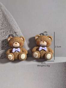 10/30/50pcs Resin Pendant Dog, Penguin, Rabbit Necklace Earring DIY Jewelry Making Cute Animal Pet Earrings Necklaces Keychains Charms