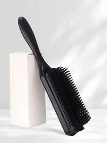 1pc Men's Hair Comb, Black Anti-Slip Massage Hair Brush, For Voluminous Hair Styling