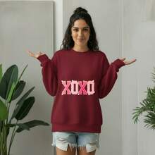 Women Sweatshirts & Hoodies - Burgundy - View 2