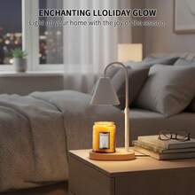 1PC Adjustable Height Candle Warmer Lamp With Timer & Dimmer, EU Plug Metal Candle Light Warmer, Smoke-Free Wax Melter For Bedroom Christmas Gifts, Mother's Day Gifts, Valentine's Day Gifts(Includes 2 Light Bulbs) - EU C Type Plug(220-240V) - View 7