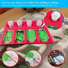 1/2/3/3/5pcs Red Foam Diamond Painting Accessories Tray Storage Box Container - Red - View 5