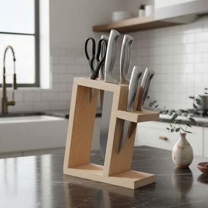 TendenciaMebix Trd Porta Cuchillo De Madera Organizador Para CuchilloCalidad premium