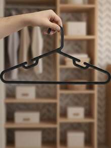 40 piezas de ganchos de plástico con forma de nudo, perchas para recién nacidos. Organizador de ropa para bebés/niños pequeños antideslizante y ultradelgado - Azul Marino - Ver 3