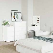 vidaXL Armadio da tavolo Bianco 40 x 48 x 81 cm Legno d'ingénierie - Bianco - Visualizzare 1