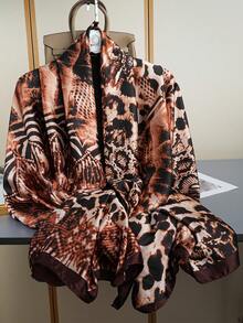 1pc 85*180CM Printed Scarf Women Shawl Outdoor Wrap Versatile Long Scarf New Fashion Luxury Neck Scarf - Multicolor - View 2