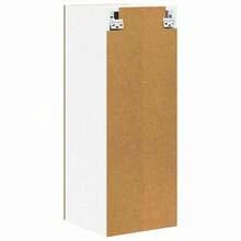 vidaXL Armoire suspendue Chêne Artisan et Blanc 30 x 31 x 80 cm - Tabac - Voir 8
