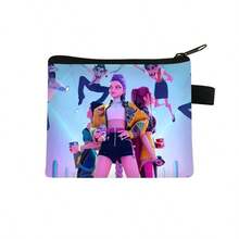 K-POP Demon Hunter Printed Coin Purse Cartoon Zipper Style Small Wallet, Suitable For Girls Daily Use, Demon Hunter Cartoon Printed Small Coin Purse, Lightweight Zipper Style Party Gift Pouch - Multicolor - View 4