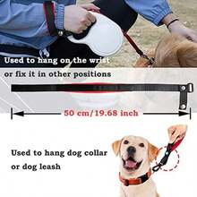 Hands-Free Dog Walking Wristband For Secure Control | Retractable Leash With Adjustable Anti-Slip Strap & Locking Clip | Soft Lining For Short-Range Walks, Free Your Hands - Multicolor - View 3