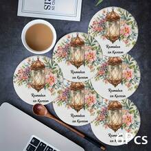 2片/4片/6片装硅胶餐垫，饰有月亮和伊斯兰灯笼图案，伊斯兰节日礼物，阿拉伯风格节日装饰，适用于餐桌、咖啡吧，四季皆宜，可水洗，可作餐垫、杯垫、沥水垫、厨房餐桌垫、室内/室外派对装饰、家居装饰，理想礼物 - 彩色 - 查看 10