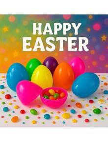 50个可填充复活节彩蛋，混合颜色复活节彩蛋，复活节派对礼物，复活节惊喜彩蛋，复活节装饰品，复活节DIY手工彩蛋，复活节彩蛋，复活节礼盒，复活节糖果盒，复活节零食填充物，复活节寻蛋游戏，复活节派对用品，复活节餐桌装饰，复活节房间装饰，复活节家居装饰，派对礼物 - 彩色 - 查看 10