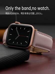 女士粉色真皮舒适柔软经典表带，兼容 Ultra 3 2 1 系列 S11 S10 S9 S8 S7 S6 S5 S4 S3 S2 S1，尺寸：38mm 40mm 41mm 42mm 44mm 45mm 46mm 49mm，全新上市，全球热销 Apple 智能手表配件表带 - 淺粉色 - 查看 2